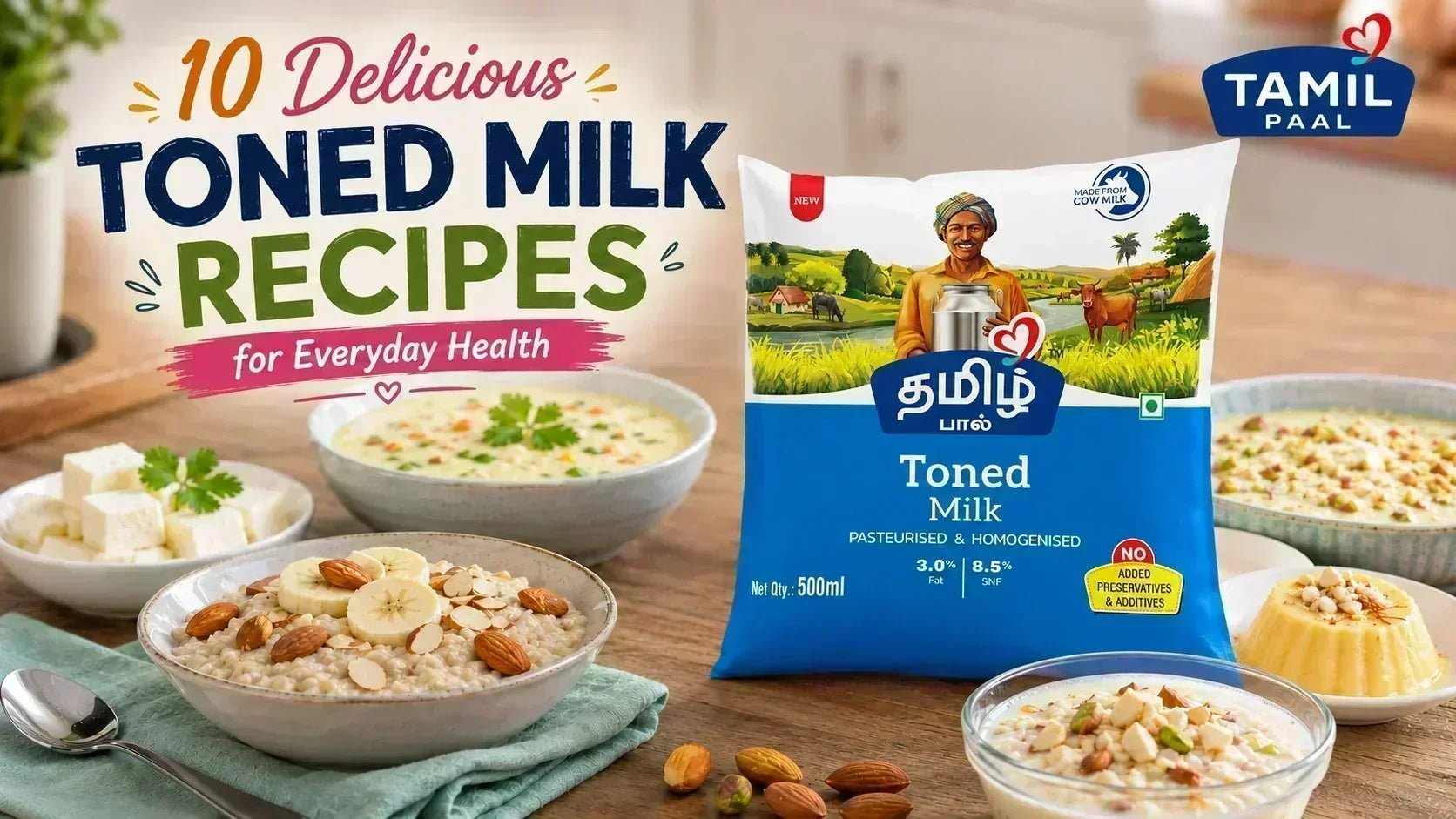10 Delicious Toned Milk Recipes for Everyday Health - Tamil Paal