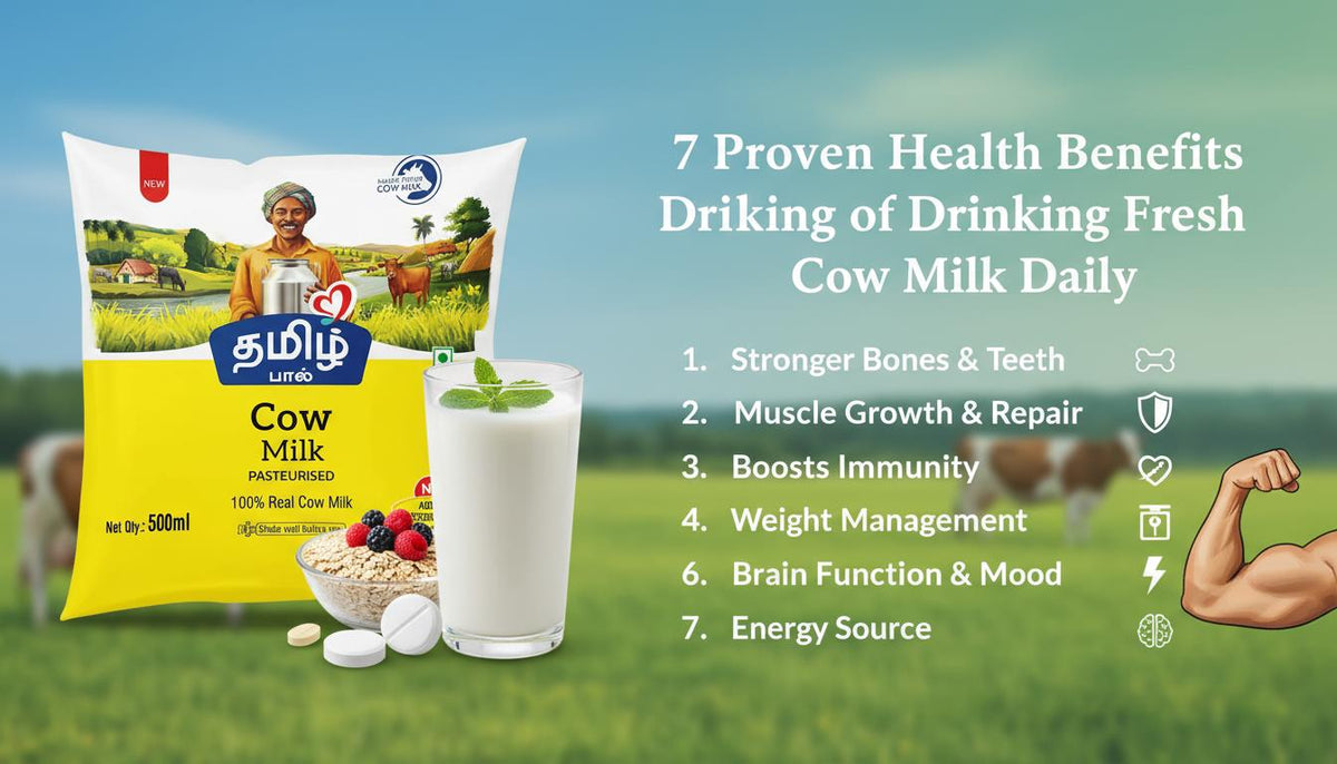 7 Proven Health Benefits of Drinking Fresh Cow Milk Daily - Tamil Paal