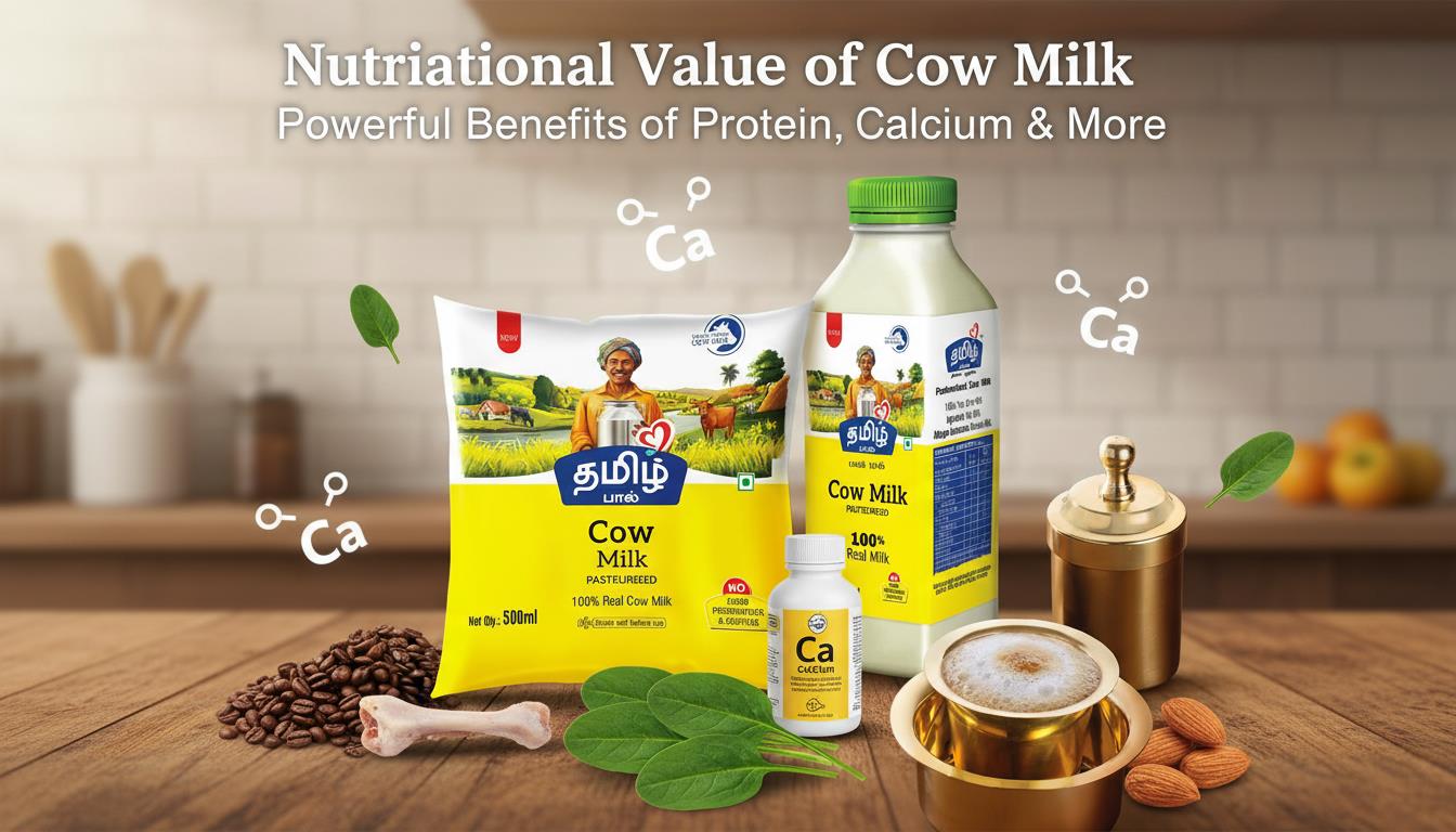 Nutritional Value of Cow Milk: Powerful Benefits of Protein, Calcium & More - Tamil Paal