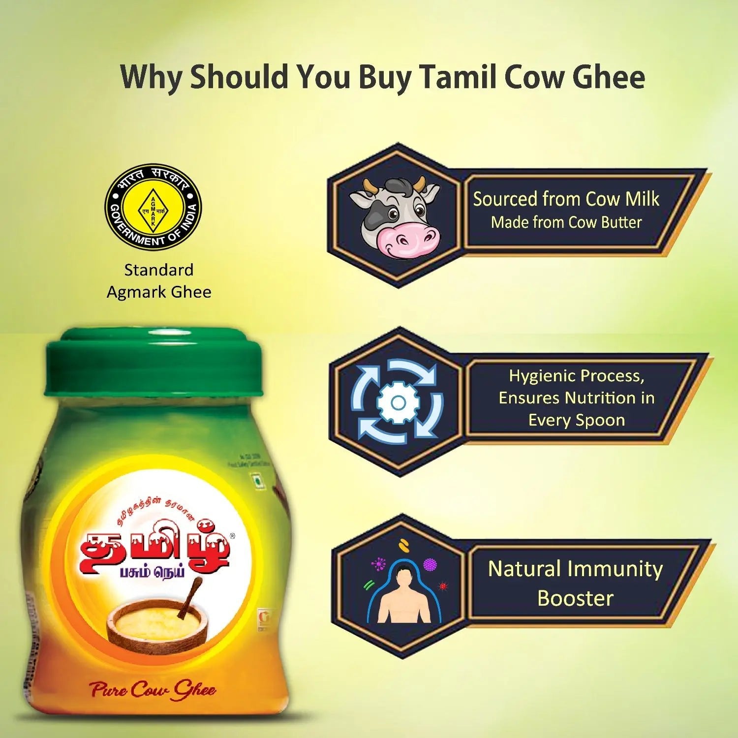 Pure Cow Ghee - GK DAIRY - Tamil Paal