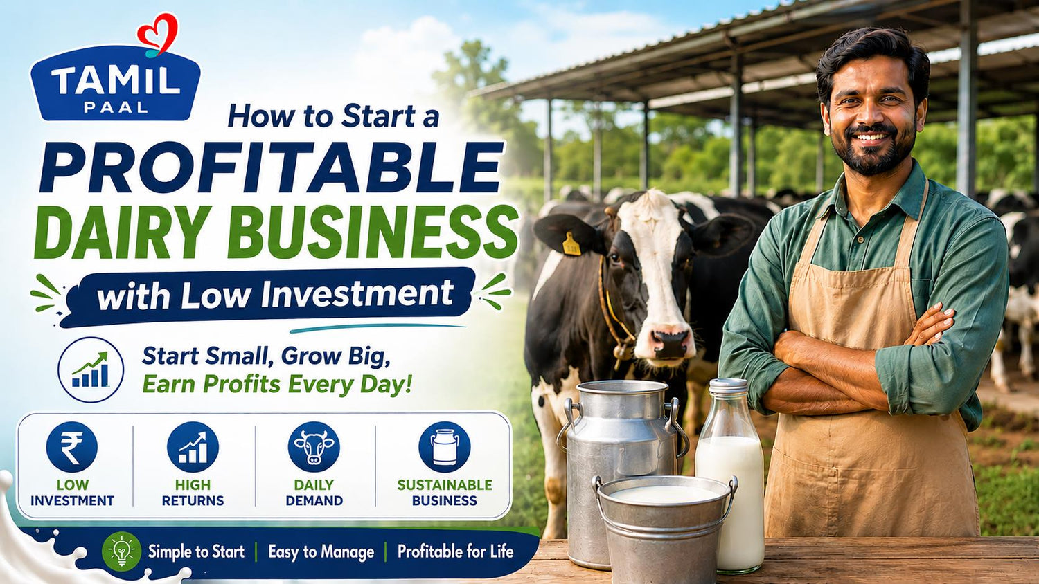 How to Start a Profitable Dairy Business with Low Investment - Tamil Paal