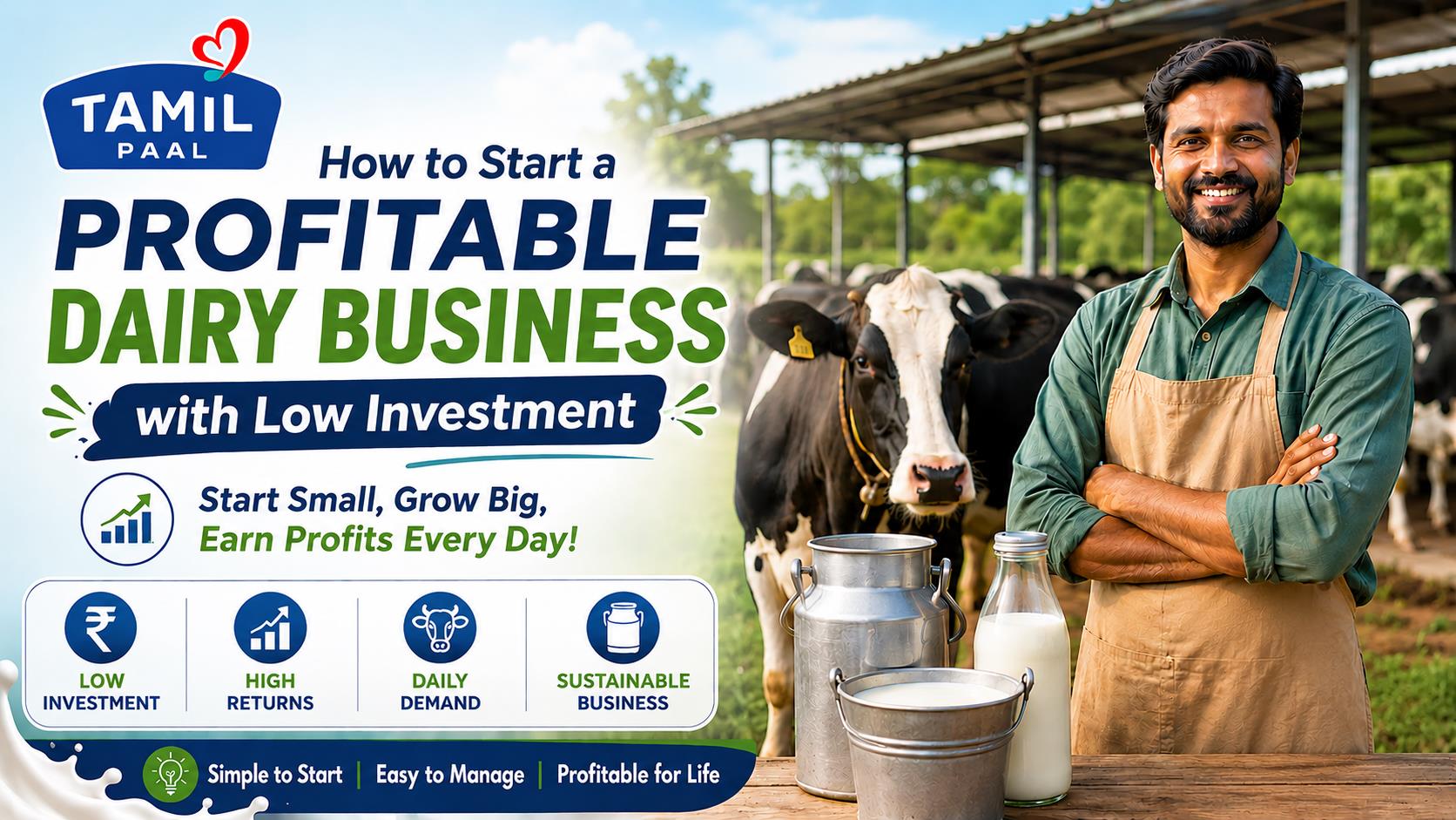 How to Start a Profitable Dairy Business with Low Investment - Tamil Paal